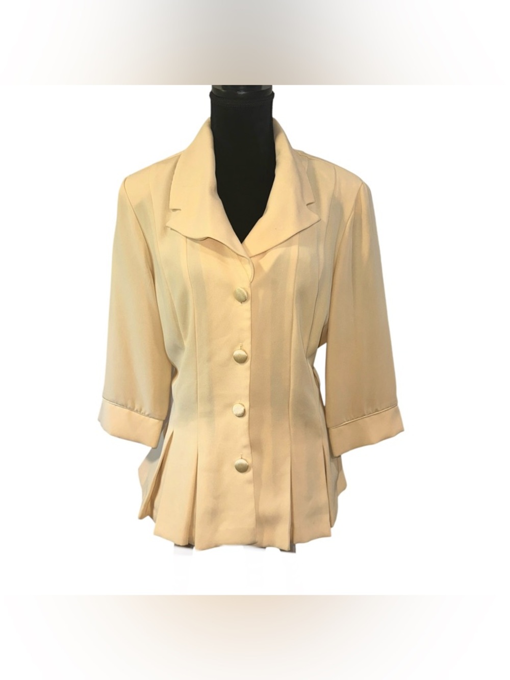 Vintage Positive Influence Peplum Style Button Front Blazer Size 14